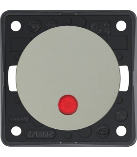 Integro Flow Łącznik klawiszowy kontrolny z czerwoną soczewką, 2-biegunowy, chrom, mat Berker 937522568