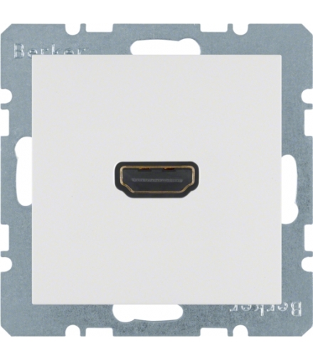 S.1/B.3/B.7 Gniazdo HDMI z przyłączem 90°, biały, mat Berker 3315431909
