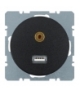 R.1/R.3 Gniazdo USB/3,5mm audio, czarny, połysk Berker 3315392045