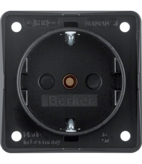 Integro Flow Gniazdo SCHUKO z podwyższoną ochroną styków, mechanizm, czarny, mat Berker 9419505