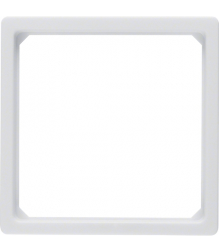 Q.x Pierścień przejściowy do płytki centralnej 50 x 50 mm, biały, aksamit Berker 11096079