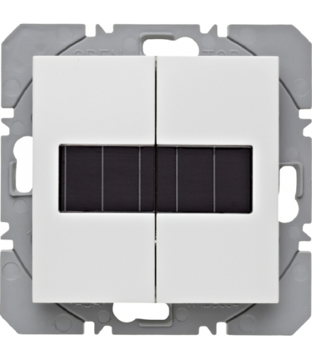 B.x/S.1 KNX RF Przycisk 2-kr płaski z baterią słoneczną Berker.Net, biały, połysk Berker 85656189