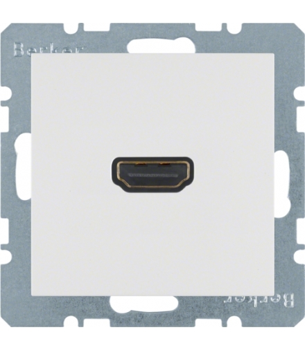 B.x/S.1 Gniazdo HDMI z przyłączem 90°, biały, połysk Berker 3315438989