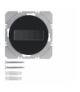 R.1/R.3 KNX RF Przycisk radiowy 1-kr płaski z baterią słoneczną Berker.Net, czarny, połysk Berker 85655131