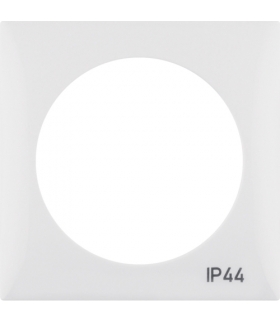 Integro Flow Ramka 1-krotna z nadrukiem "IP44" bez uszczelki, biały, połysk Berker 918272599