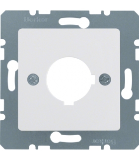 System płytek centralnych Płytka centralna do aparatu zgłoszeniowego Ø 22,5 mm, biały Berker 143209