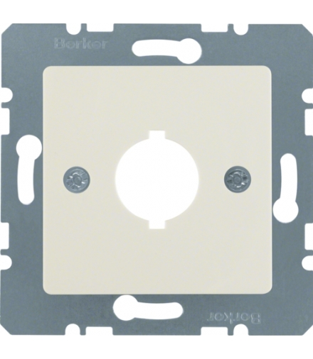B.Kwadrat Płytka czołowa z otworem Ø 18,8 mm do gniazda wyrównania potencjału 1-kr, kremowy, połysk Berker 143102