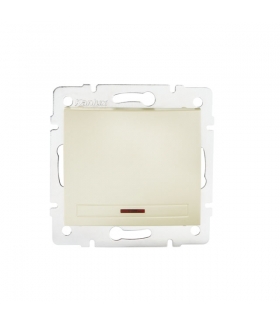 DOMO 01-1110-230 perłowy biały Łącznik jednobiegunowy z LED Kanlux 24960
