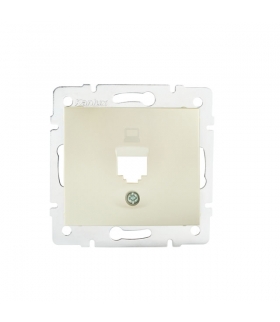 DOMO 01-1399-030 perłowy biały Adapter gniazdo komputerowe pojedyncze, (RJ45Ca Jack), bez gniazda Kanlux 25924