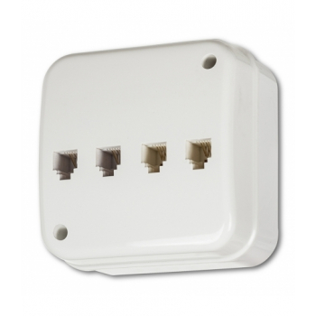 Gniazda natynkowe telefoniczne i komputerowe