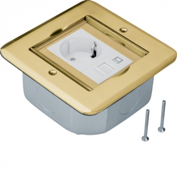 tehalit.VE-EE Puszki podłogowe pojedyncze 1½ gniazda schuko M45 oraz 2 gniazda schuko do podłóg czyszczonych na sucho